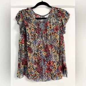 NWOT - Velvet Graham Spencer - Metallic Floral Top